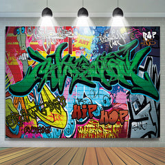 Lofaris Colorful Graffiti Street Style Hip Hop Party Backdrop