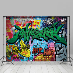 Lofaris Colorful Graffiti Street Style Hip Hop Party Backdrop