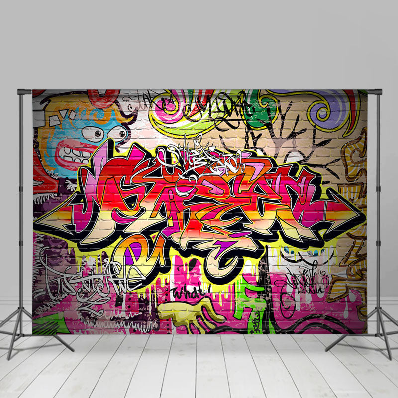 Lofaris Colorful Graffiti Wall Street Art Party Backdrop