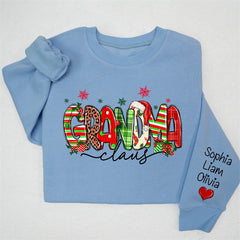 Lofaris Colorful Grandma Kids Custom Christmas Sweatshirt