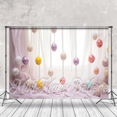 Lofaris Colorful Hanging Eggs Window Curtain Photo Backdrop