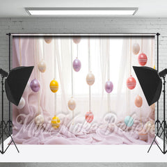 Lofaris Colorful Hanging Eggs Window Curtain Photo Backdrop