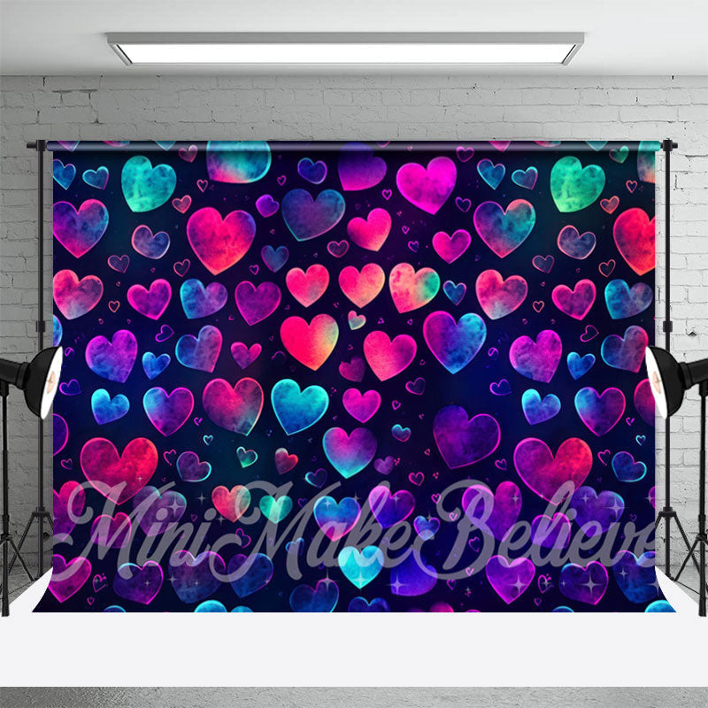 Lofaris Colorful Heart Patterns Bokeh Photography Backdrop