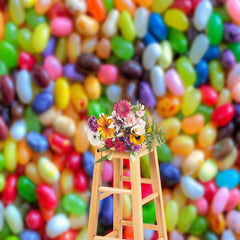 Lofaris Colorful Jelly Beans Candy Easter Photo Backdrops