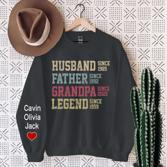 Lofaris Personalized Dad Grandpa Husband Father Legend Sweatshirt