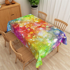 Lofaris Colorful Light Spots Bokeh Rectangle Tablecloth