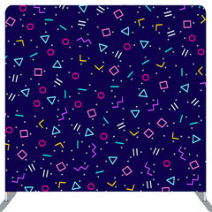 Lofaris Colorful Math Symbols Dark Blue Backdrop For Party