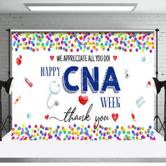 Lofaris Colorful Medical Equipment Happy Cna Week Backdrop