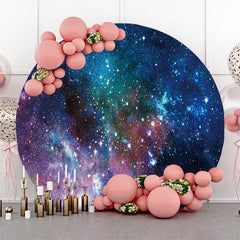 Lofaris Colorful Mysterious Universe Round Birthday Backdrop