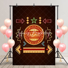 Lofaris Colorful Neon Stars Arrow Casino Birthday Backdrop