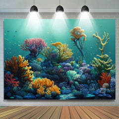 Lofaris Colorful Ocean Coral Summer Backdrop For Portrait