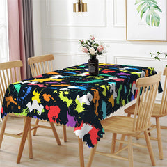 Lofaris Colorful Paint Artistical Party Rectangle Tablecloth