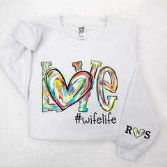 Lofaris Love Birthday Gifts for Couples Husbands New Wives Custom Valentine Sweatshirt LTP01