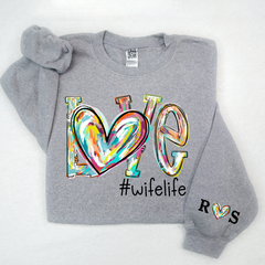 Lofaris Love Birthday Gifts for Couples Husbands New Wives Custom Valentine Sweatshirt LTP01