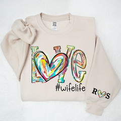 Lofaris Love Birthday Gifts for Couples Husbands New Wives Custom Valentine Sweatshirt LTP01