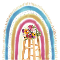 Lofaris Colorful Paint Rainbow Birthday Cake Smash Backdrop