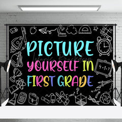 Lofaris Colorful Picture Yourself In First Grade Backdrop