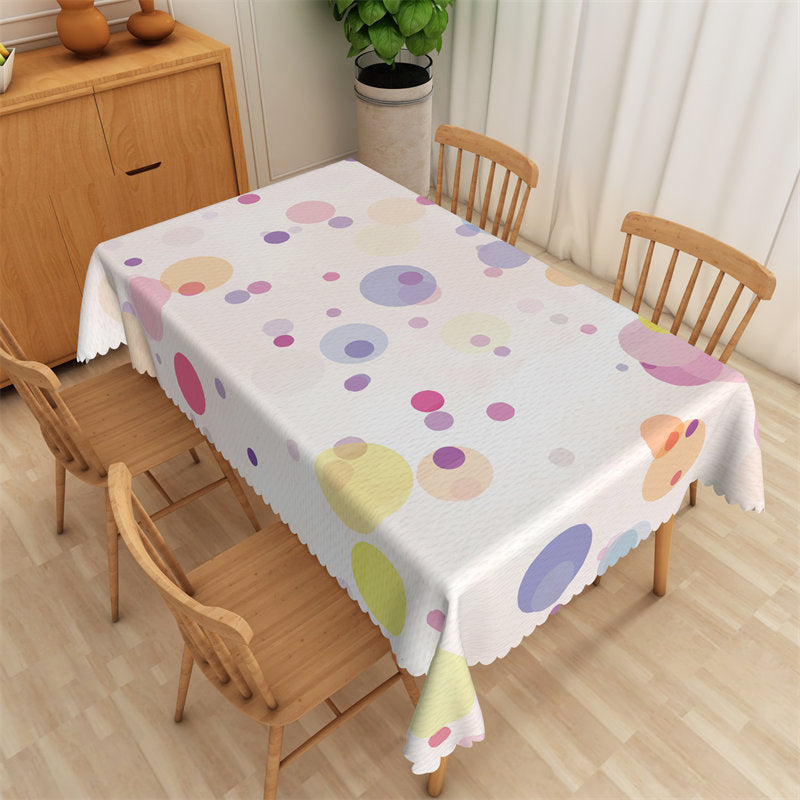 Lofaris Colorful Polka Dots Party Decorative Tablecloth