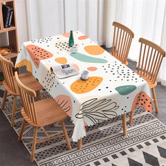 Lofaris Colorful Prints Black Spots Rectangle Tablecloth