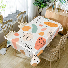 Lofaris Colorful Prints Black Spots Rectangle Tablecloth