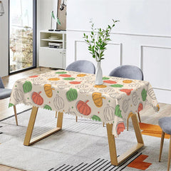 Lofaris Colorful Pumpkin Pattern Repeat Kitchen Tablecloth