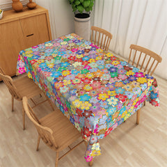 Lofaris Colorful Repeat Cherry Blossoms Rectangle Tablecloth