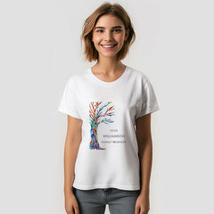 Lofaris Colorful Retro Tree Custom Family Reunion T-Shirt