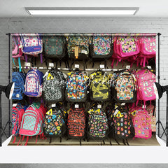 Lofaris Colorful School Bag Shop Photo Back To Backdrop