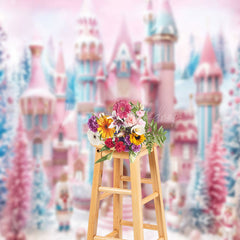 Lofaris Colorful Snowy Castle Soldier Christmas Backdrop