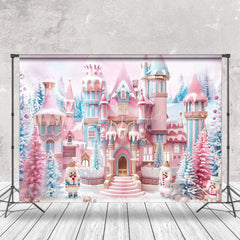 Lofaris Colorful Snowy Castle Soldier Christmas Backdrop