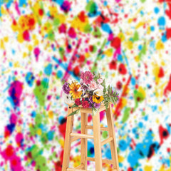 Lofaris Colorful Splashing Ink Graffiti Wall Photo Backdrop