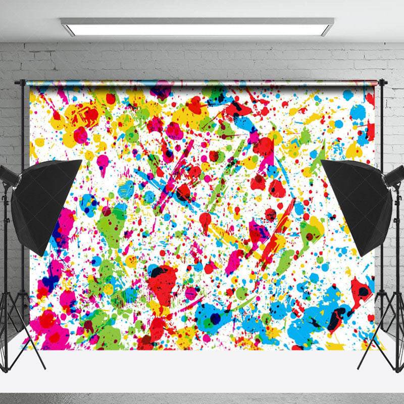 Lofaris Colorful Splashing Ink Graffiti Wall Photo Backdrop