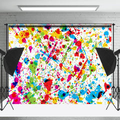 Lofaris Colorful Splashing Ink Graffiti Wall Photo Backdrop