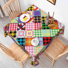 Lofaris Colorful Splice Classic Checkered Square Tablecloth