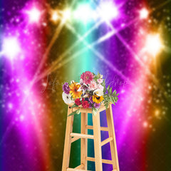 Lofaris Colorful Spotlight Disco Musical Cake Smash Backdrop