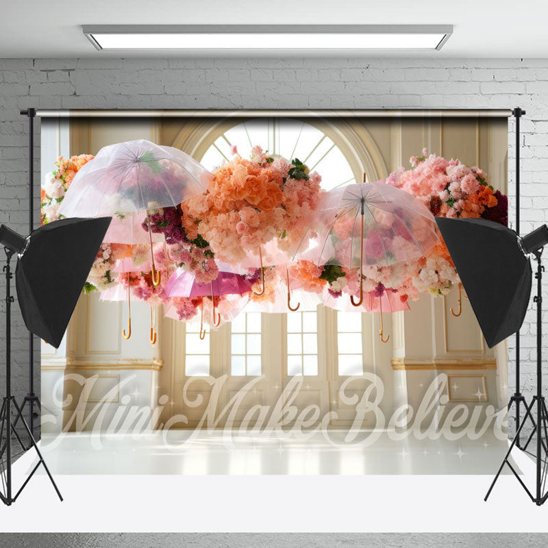 Lofaris Colorful Transparent Flower Umbrella Floral Backdrop