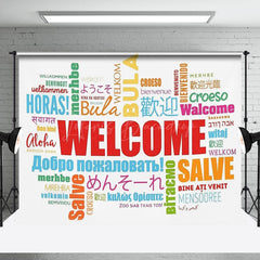 Lofaris Colorful Various Languages Welcome Backdrop For Party