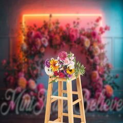 Lofaris Colorful Wall LED Light Flower Backdrop For Photo