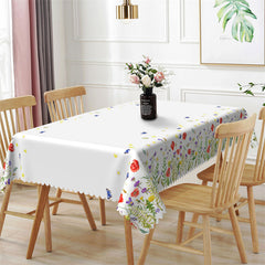 Lofaris Colorful Wild Floral Butterflies Spring Tablecloth