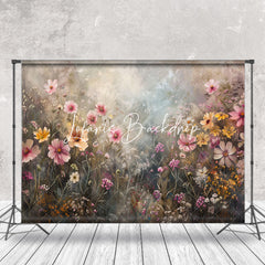 Lofaris Colorful Wildflower Oil Painting Fine Art Backdrop