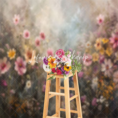 Lofaris Colorful Wildflower Oil Painting Fine Art Backdrop