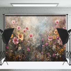 Lofaris Colorful Wildflower Oil Painting Fine Art Backdrop