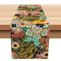 Lofaris Colors Floral Vintage Dining Fabric Table Runner