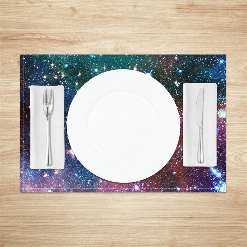 Lofaris Colors Starry Sky Stars Dining Set Of 4 Placemats