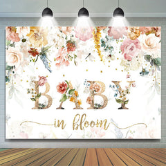 Lofaris Colroful Flowers Little Stars Baby Shower Backdrop