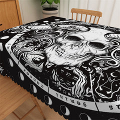 Lofaris Cool Claw Devil Skull Black Tablecloth For Dining