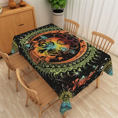 Lofaris Cool Skull Octopus Mushroom Floral Pattern Tablecloth