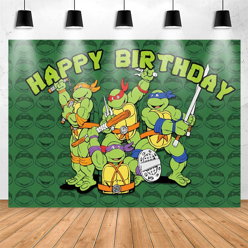 Ninja Turtles Birthday Backdrop Personalized Step & Repeat - Designed,  Printed & Shipped!