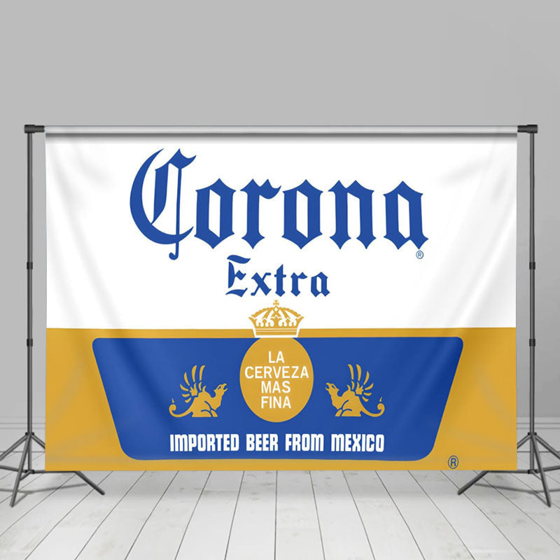 Lofaris Corona Extra Logo Imported Beer From Mexico Backdrop