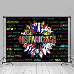 Lofaris Country Flag Sunflower Hispanic Heritage Month Backdrop